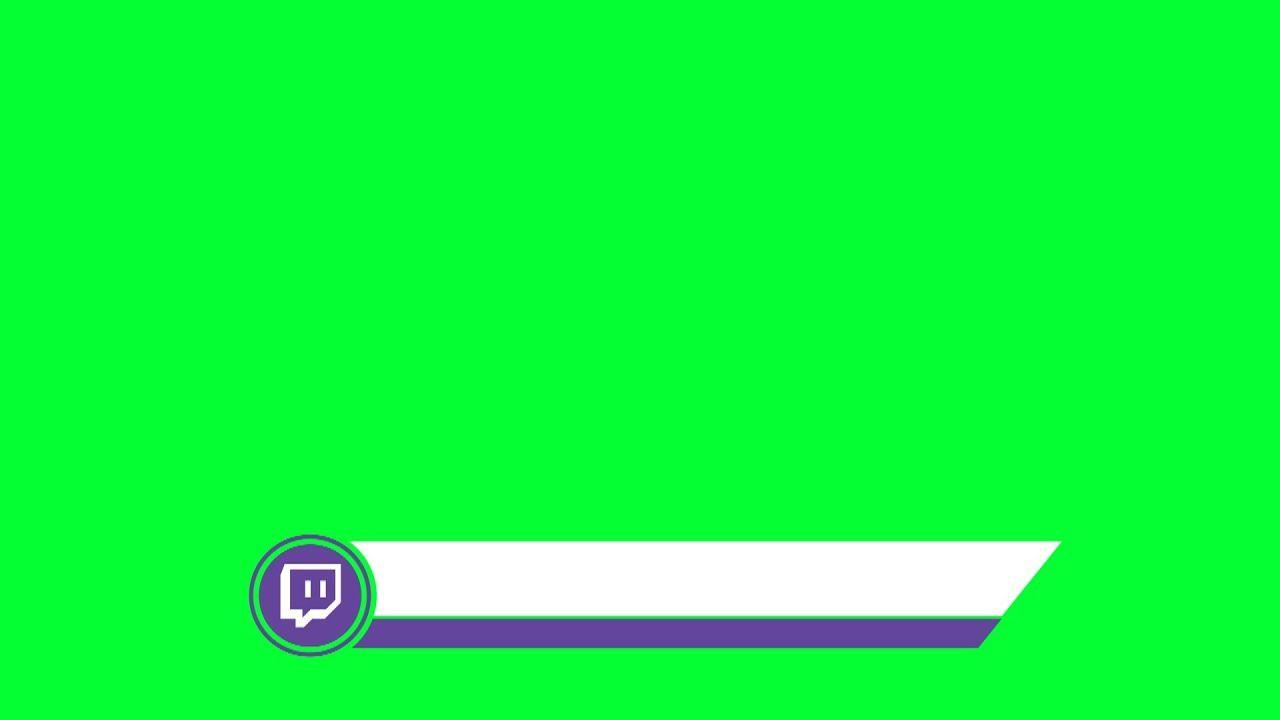 Green Banner Logo - Twitch Banner. Green Screen chroma key