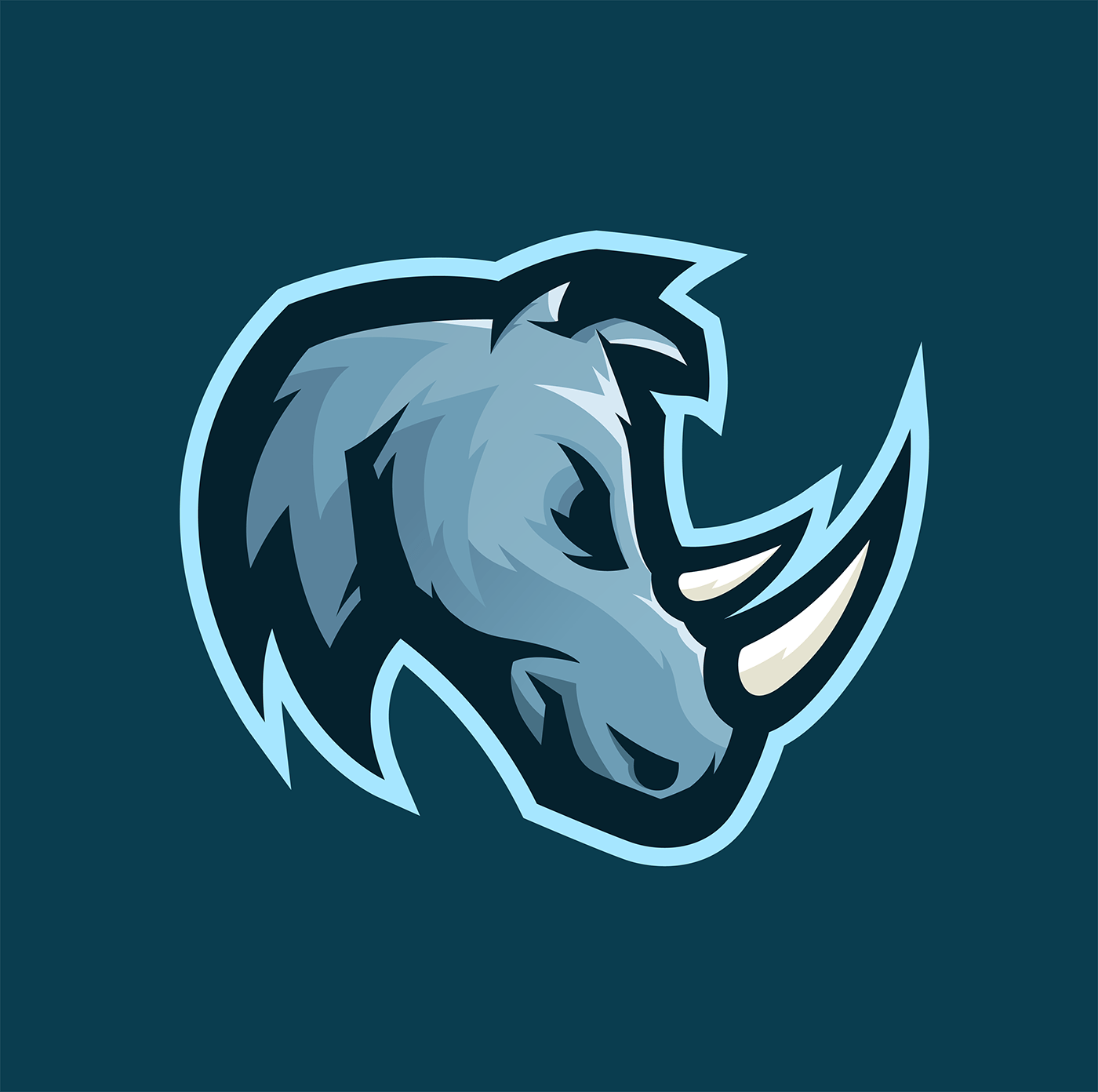 Rino Sports Logo - Rhino Mascot Logo. Rhinos Logos. Logos, Rhino logo