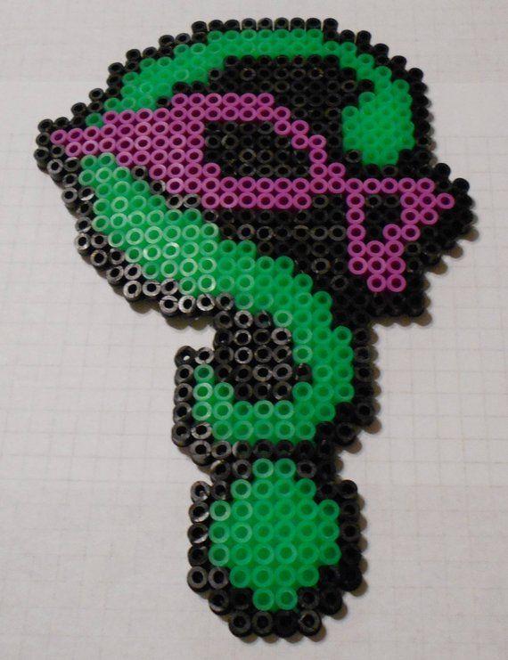 Riddler Logo - Riddler Logo From Batman Finished Perler Item | Etsy