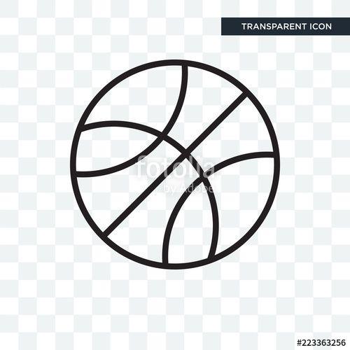 Transparent Basketball Logo - Basketball vector icon isolated on transparent background