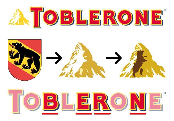 Toblerone Chocolate Logo - 16 Secret Messages Hidden In Famous Logos You Probably Didn't Know ...