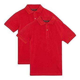 Two Red Girls Logo - Debenhams Children's Pack of Two red School Slim fit Polo Shirts