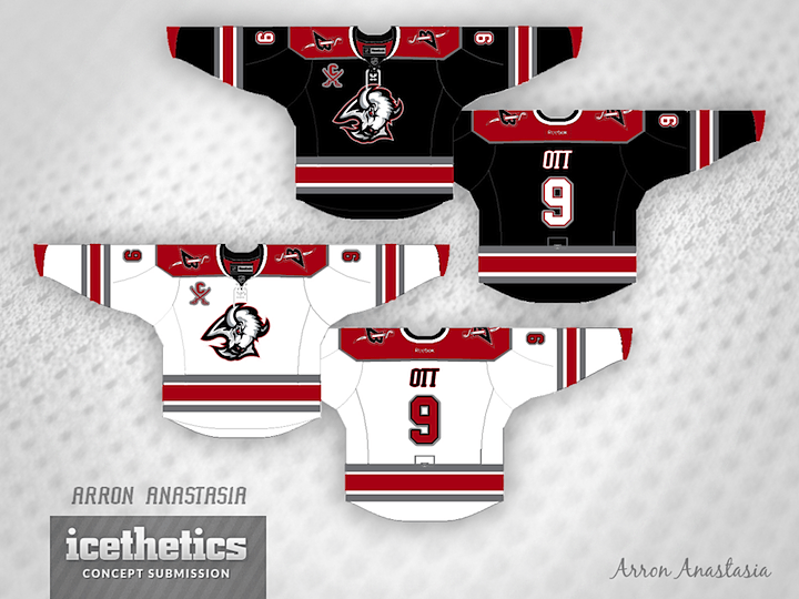 Red and Black Sabres Logo - Concepts