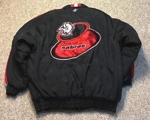 Red and Black Sabres Logo - RARE VTG 90's NHL BUFFALO SABRES LOGO ATHLETIC WINTER JACKET XL