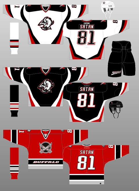 Red and Black Sabres Logo - The 305 Creative Company: Re-Imagining the NHL: Buffalo Sabres