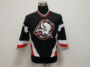 Red and Black Sabres Logo - Buffalo Sabres black uniforms | CCM Buffalo Sabres Sewn Hockey ...