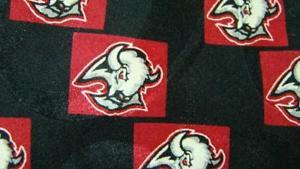 Red and Black Sabres Logo - MERGE LEFT BUFFALO SABRES LOGO BLACK RED SQUARE SILK NECKTIE TIE