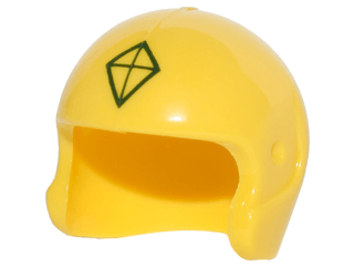 Diamond Shape Sports Logo - BrickLink 93560pb01 : Lego Minifigure, Headgear Helmet Sports