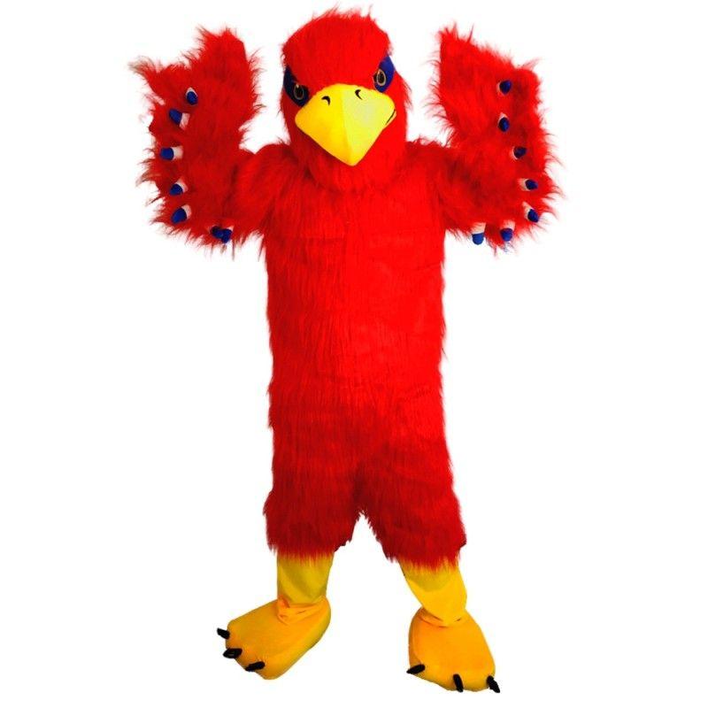 Red Hawk Mascot Logo - Red Hawk Mascot Costume Adult Costume