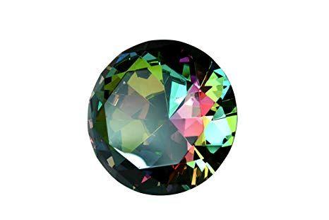 Diamond Shape Sports Logo - Amazon.com : Diamond Jewel Paperweight 100mm Rainbow Round Cut
