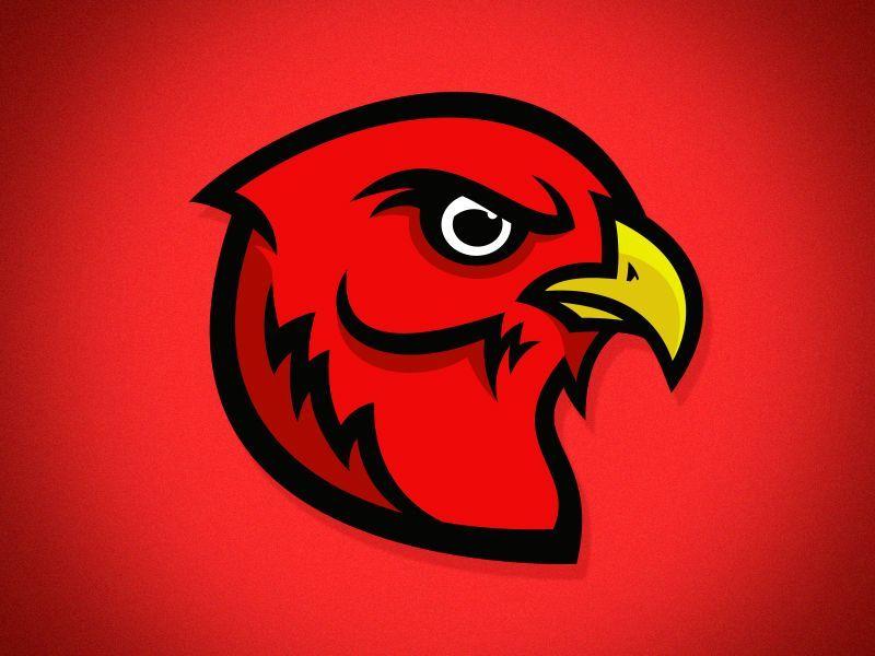 Red Hawk Mascot Logo - Red Hawk. Sports logo's. Logos, Falcon logo and Sports