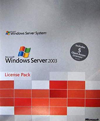 Microsoft Windows Server 2003 Logo - Microsoft Windows Server 2003 Licence Pack with 5 Client Access