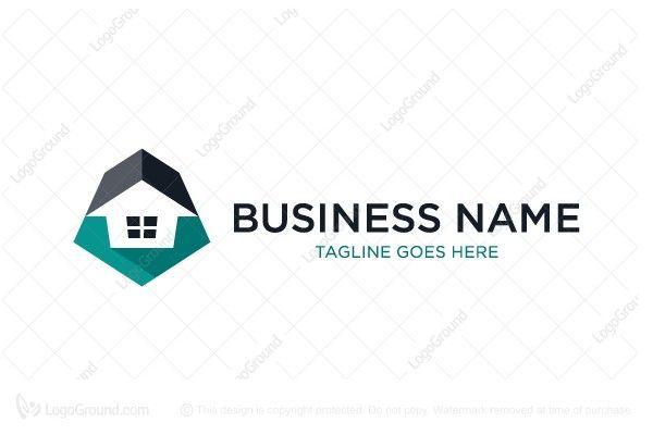 Simple House Logo - Exclusive Logo 3D House Logo. Buy Real Estate ready made