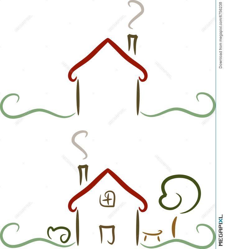Simple House Logo - Simple House Logo Illustration Illustration 6756238 - Megapixl