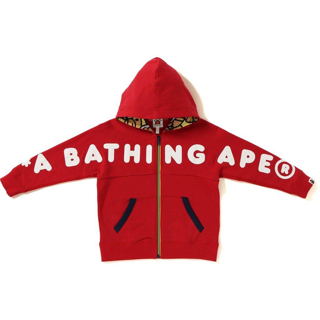 Red Milo Logo - BIG LOGO BABY MILO ZIP HOODIE KIDS | us.bape.com