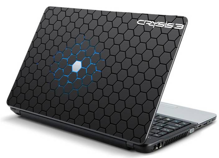 Hexagon Computer Logo - Print Shapes Hexagon Pattern Crysis 3 Logo Laminated Vinyl Laptop ...