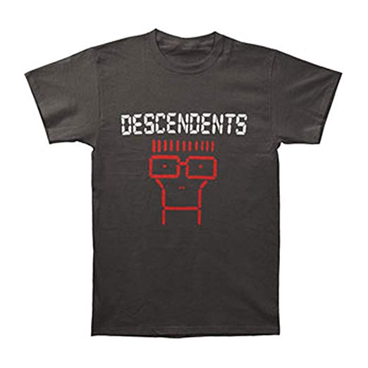 Red Milo Logo - Rockabilia Descendents Men's LED Milo T Shirt Grey: Clothing