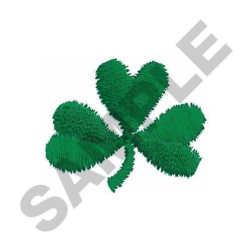 Green Three Leaf Logo - Three Leaf Clover Embroidery Design. St. Patrick's Day