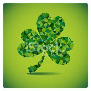 Green Three Leaf Logo - Mosaic Green Three Leaf Clover premium clipart