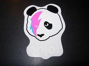 Enjoi Panda Logo - ENJOI Ziggy David Bowie White Panda Logo Sticker 3.5