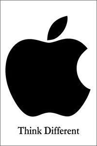Steve Jobs Logo - Steve Jobs Poster Black Apple Mac iPhone Logo Poster Think ...