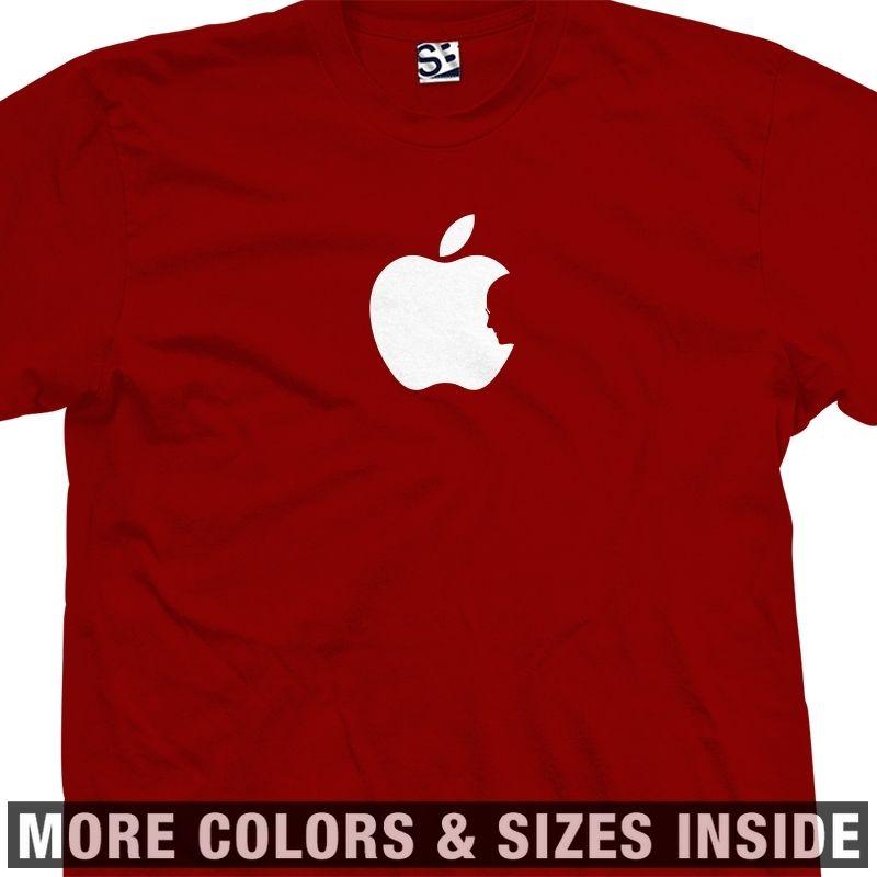 Steve Jobs Logo - Steve Jobs Tribute T-Shirt Silhouette Inside Apple Logo RiP in ...