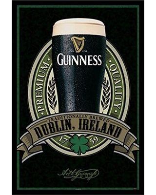 Guinness Stout Logo - Can't Miss Deals on FRAMED Guinness Beer Dublin Ireland Traditional ...