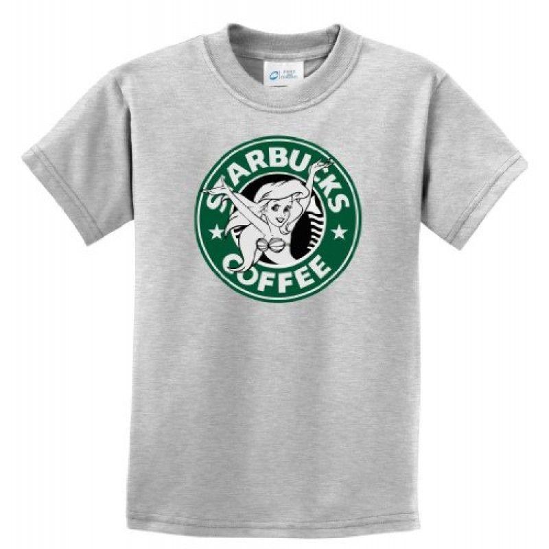 Siren Logo - Starbucks Siren Logo Parody Shirt - Featuring Ariel The Little Mermaid ...