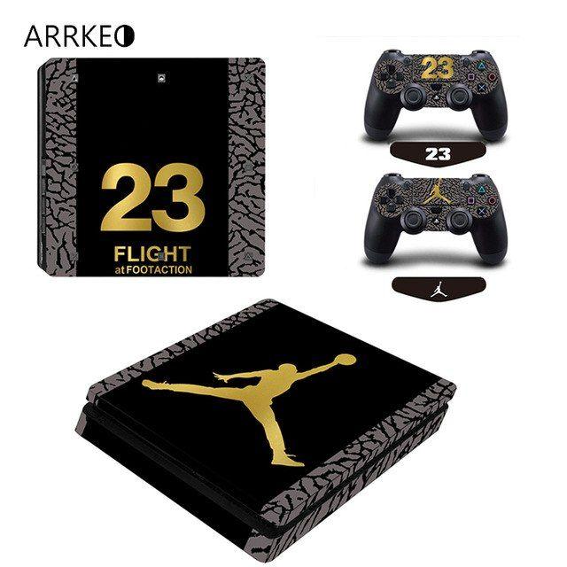 23 Flight Logo - ARRKEO NO.23 Flight Basketball Logo Vinyl Cover Decal PS4 Slim Skin