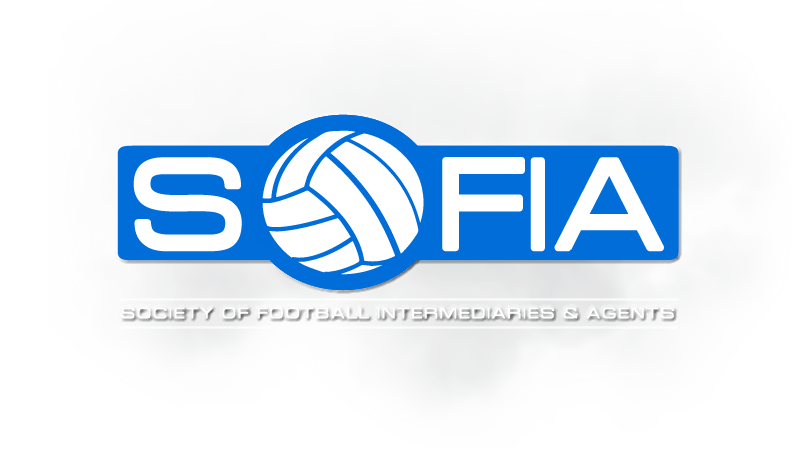 Blue and White Football Logo - Membership | SOFIA - Society of Football Intermediaries & Agents