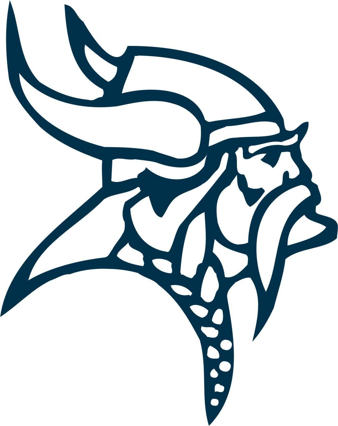 Blue and White Football Logo - Viking Football Clipart