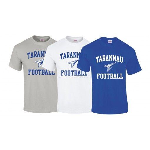 Blue and White Football Logo - Tarannau Logo T Shirt Custom Teamwear