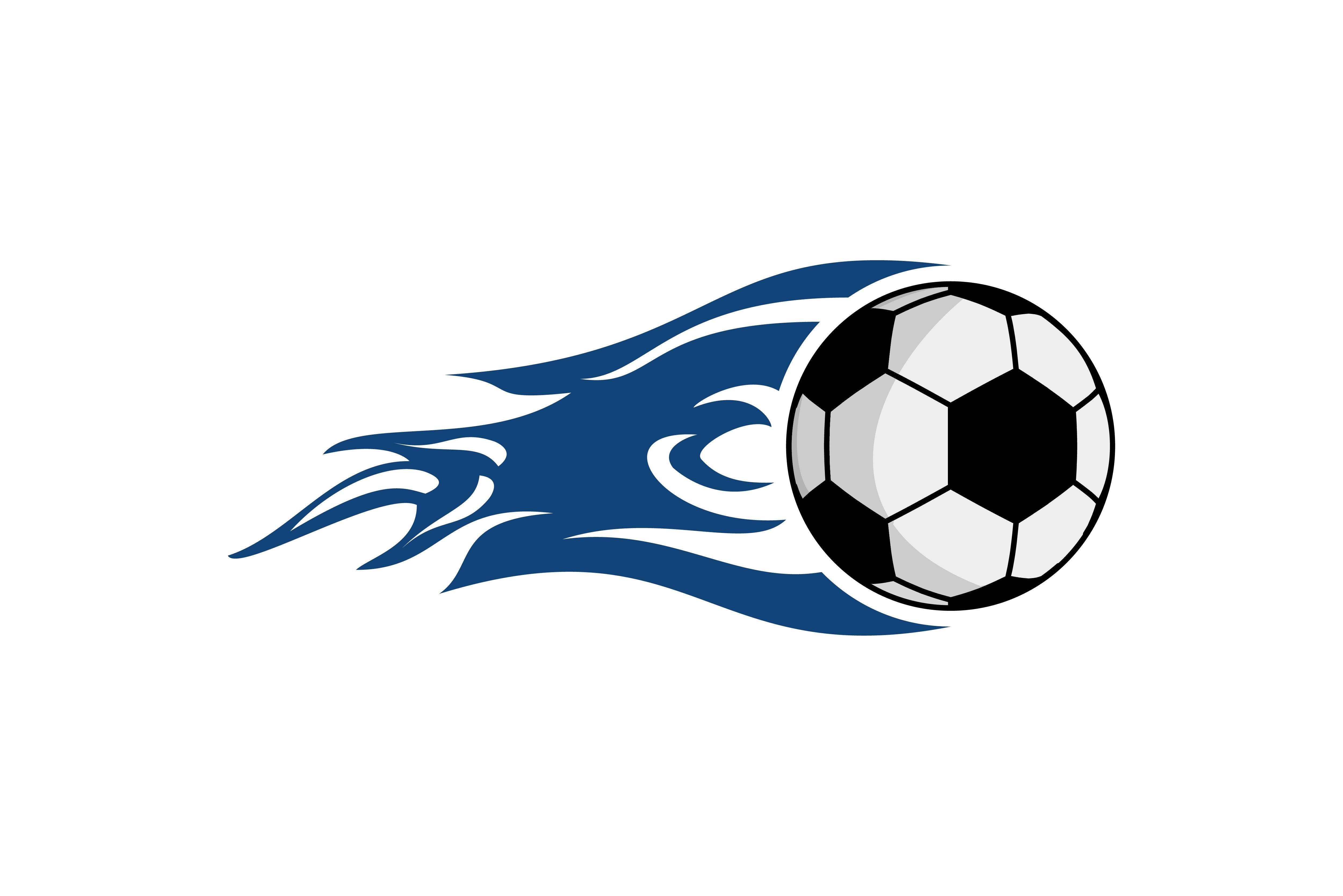 Blue and White Football Logo - Football logo Graphic