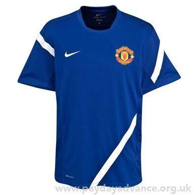 Blue and White Football Logo - Low-Cost Nike Black/White 2011/12 Man Utd Training Jersey (Blue ...