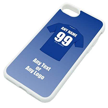 Blue and White Football Logo - UNIGIFT Personalised Gift City IPhone 7 8 Case White