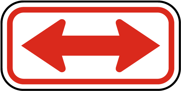 Double Red Arrow Logo - Red Double Arrow Sign T5557 - by SafetySign.com