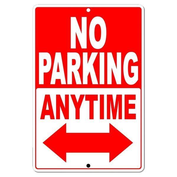 Double Red Arrow Logo - Shop No Parking Either Direction Double Red Arrow Sign Metal 8