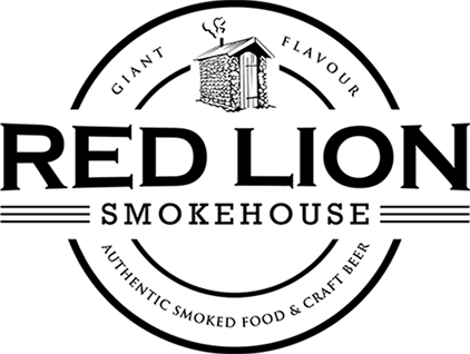 Black and Red Lion Logo - Red Lion Smokehouse. Waterfront District BIA