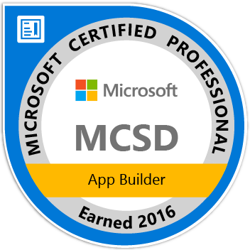 Microsoft App Builder Logo - MCSD: App Builder