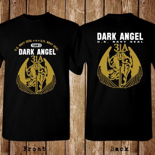 Dark Angel Clothing Logo - US Navy SEAL Team Dark Angel Logo Balck T Shirt Unisex 2018 Male