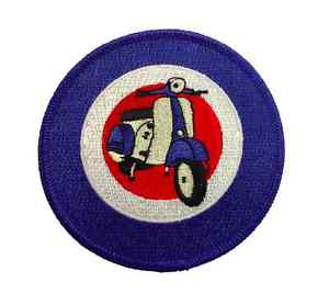 Red Circle with Blue E Logo - Target With Scooter Circle Blue, White And Red Embroidered Patch | eBay