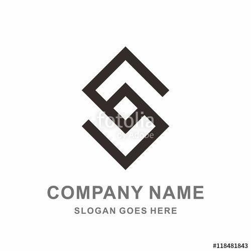 Geometric S Logo - Monogram Letter S Geometric Infinity Square Outline Vector Logo ...