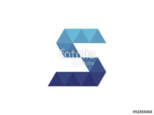 Geometric S Logo - S Letter Blue Triangle Geometric Logo