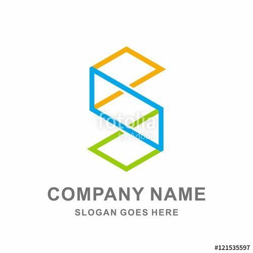 Geometric S Logo - Monogram Letter S Geometric Hexagon Cube Line Vector Logo Design ...