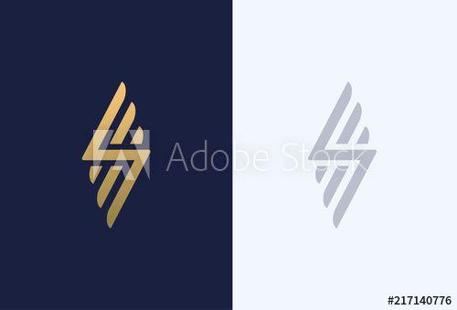 Geometric S Logo - Premium letter S logo design. Luxury abstract geometric logotype ...