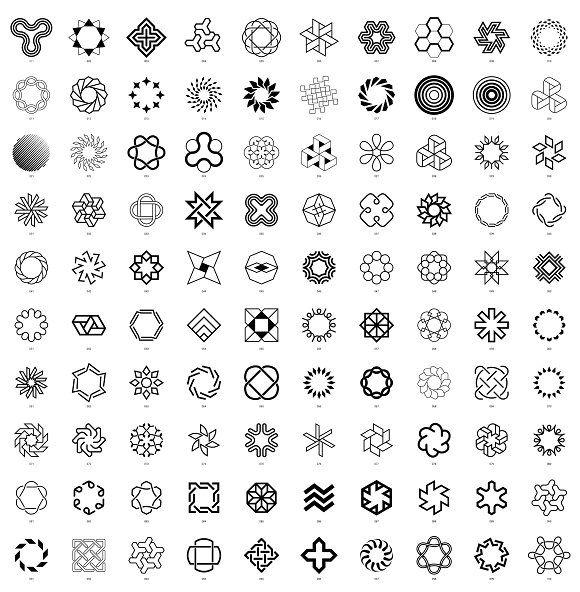 Geometric S Logo - 100 Vector shapes Minimal geometric ~ Logo Templates ~ Creative Market