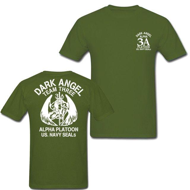 Dark Angel Clothing Logo - US Navy Seal Team 3A Dark Angel TShirts US Army Special Force Men's ...