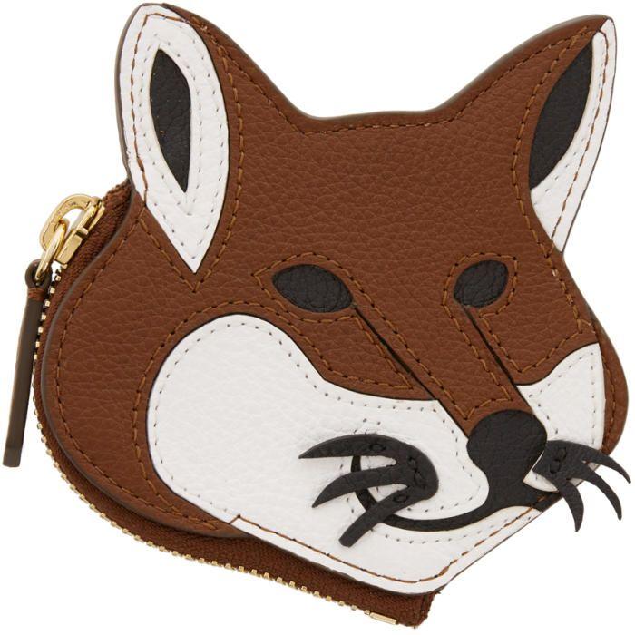 Brown Fox Head Logo - Maison KitsunÉ Maison Kitsune Brown Fox Head Coin Pouch