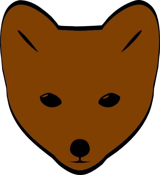 Brown Fox Head Logo - Brown Fox Face Clip Art Clipart Image