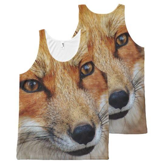 Brown Fox Head Logo - All Over Brown Fox Photography Print All-Over-Print Tank Top ...